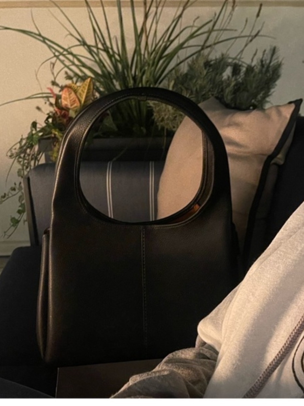 Coach Black Circle-Handle Shoulder Bag
